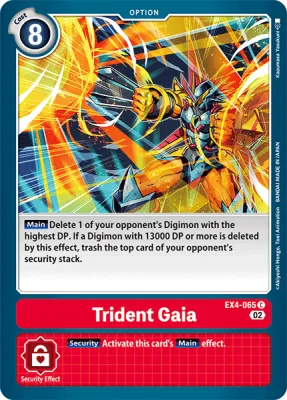 Trident Gaia, Digimon card EX4-065