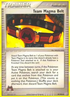 Team Magma Belt — Team Magma vs Team Aqua #81, 2004. Illustrated by Mitsuhiro Arita.