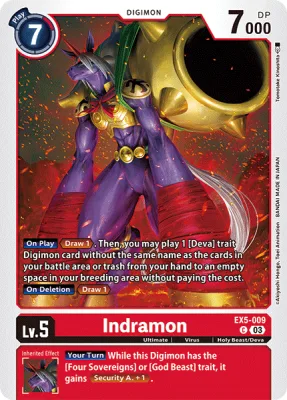 Indramon, Digimon card EX5-009