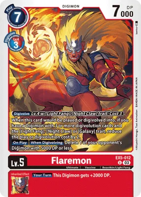Flaremon, Digimon card EX5-012