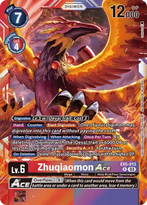 Zhuqiaomon ACE, Digimon card EX5-013