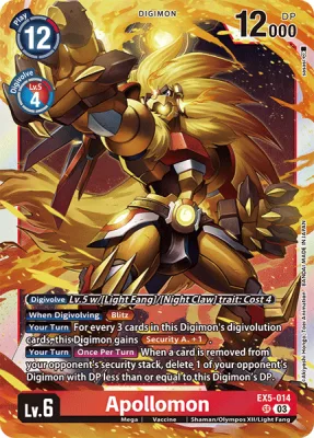 Apollomon, Digimon card EX5-014