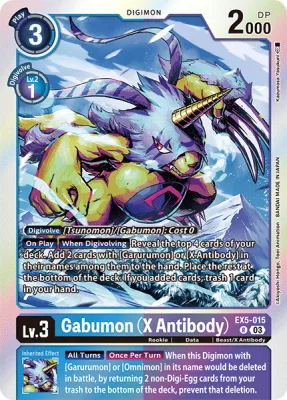 Gabumon (X Antibody), Digimon card EX5-015