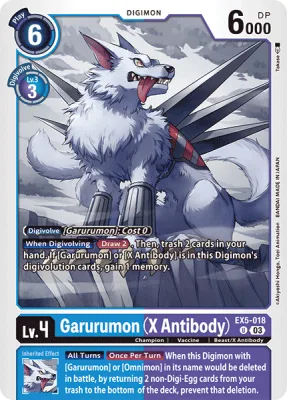 Garurumon (X Antibody), Digimon card EX5-018