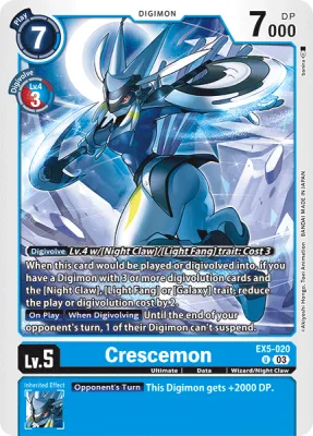 Crescemon, Digimon card EX5-020