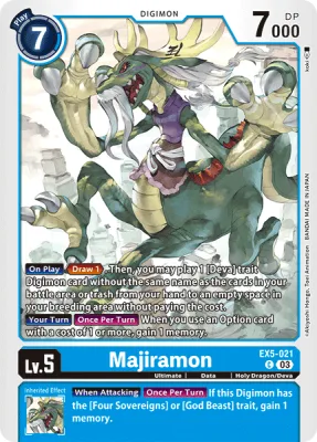 Majiramon, Digimon card EX5-021