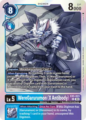 WereGarurumon (X Antibody), Digimon card EX5-023