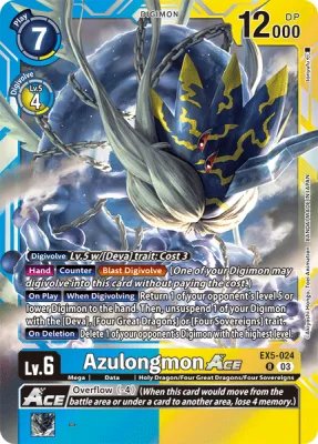 Azulongmon ACE, Digimon card EX5-024
