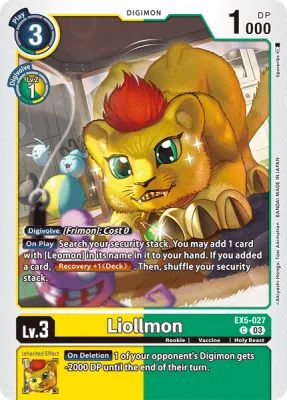 Liollmon, Digimon card EX5-027