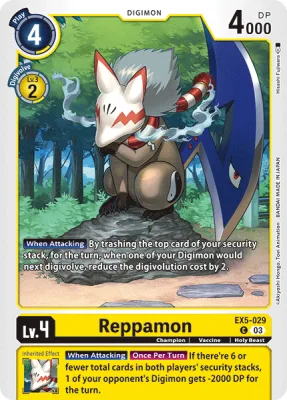 Reppamon, Digimon card EX5-029