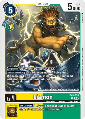 Liamon, Digimon card EX5-030