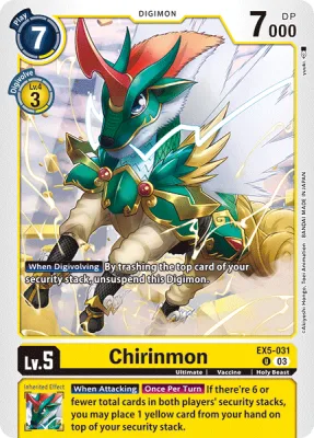 Chirinmon, Digimon card EX5-031