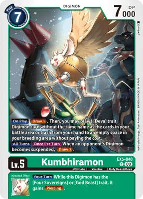 Kumbhiramon, Digimon card EX5-040