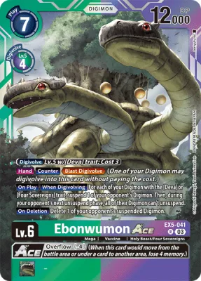 Ebonwumon ACE, Digimon card EX5-041