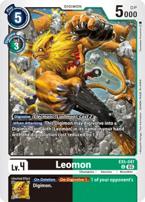 Leomon, Digimon card EX5-047