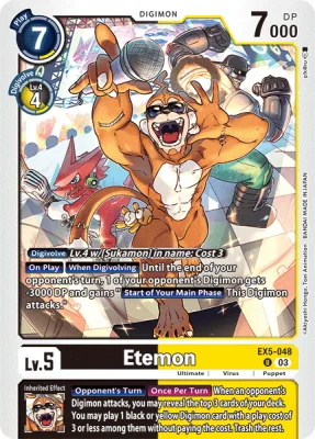 Etemon, Digimon card EX5-048