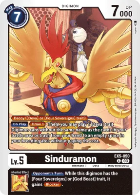 Sinduramon, Digimon card EX5-050