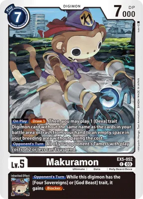 Makuramon, Digimon card EX5-052