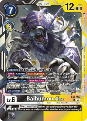 Baihumon ACE, Digimon card EX5-053