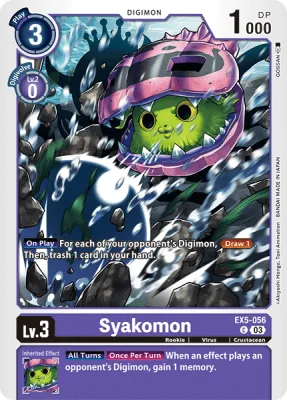 Syakomon, Digimon card EX5-056