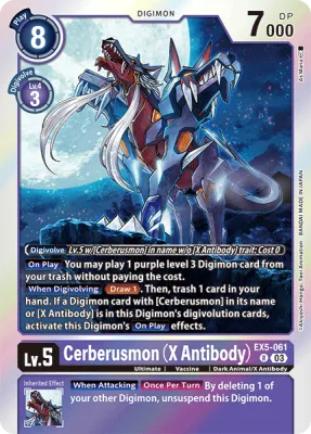 Cerberusmon (X Antibody), Digimon card EX5-061