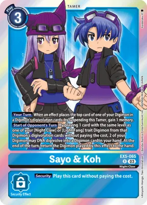 Sayo & Koh, Digimon card EX5-065