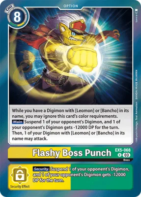 Flashy Boss Punch, Digimon card EX5-068