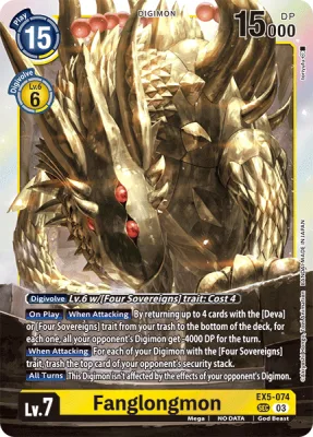 Fanglongmon, Digimon card EX5-074