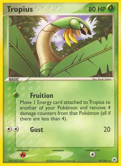 Tropius — Hidden Legends #27, 2004. Illustrated by Kouki Saitou.
