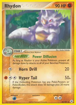 Rhydon — Hidden Legends #46, 2004. Illustrated by Atsuko Nishida.