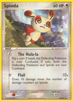 Spinda — Hidden Legends #48, 2004. Illustrated by Kagemaru Himeno.