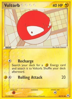 Voltorb — Hidden Legends #80, 2004. Illustrated by Kyoko Umemoto.