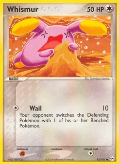 Whismur — Hidden Legends #82, 2004. Illustrated by Tomokazu Komiya.