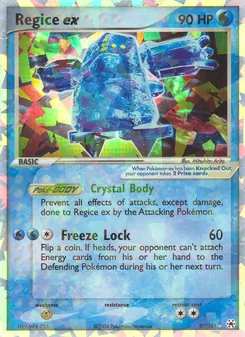 Regice ex — Hidden Legends #97, 2004. Illustrated by Mitsuhiro Arita.