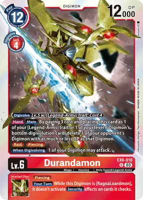 Durandamon, Digimon card EX6-010