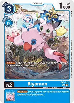 Biyomon, Digimon card EX6-012