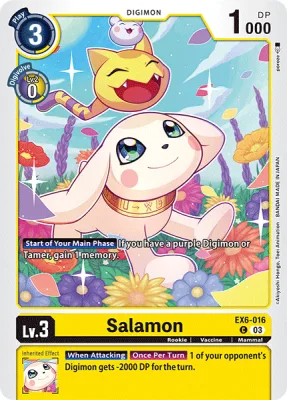 Salamon, Digimon card EX6-016