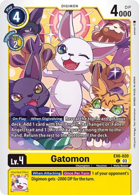 Gatomon, Digimon card EX6-020