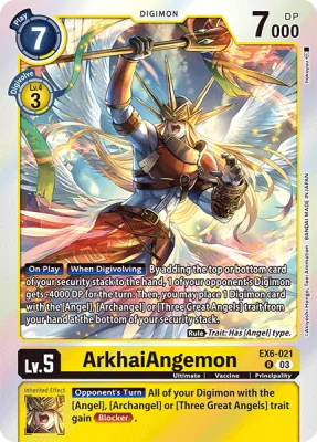 ArkhaiAngemon, Digimon card EX6-021