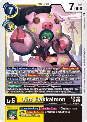 Cho-Hakkaimon, Digimon card EX6-026