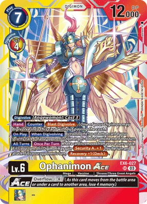 Ophanimon ACE, Digimon card EX6-027