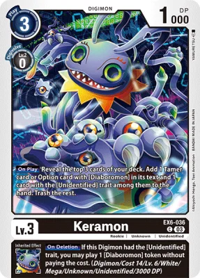 Keramon, Digimon card EX6-036
