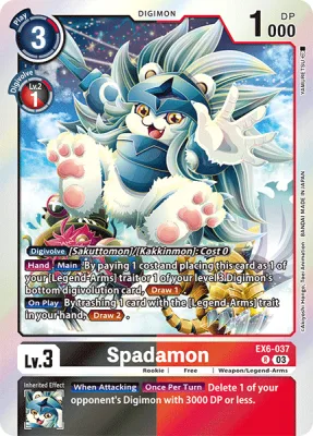 Spadamon, Digimon card EX6-037