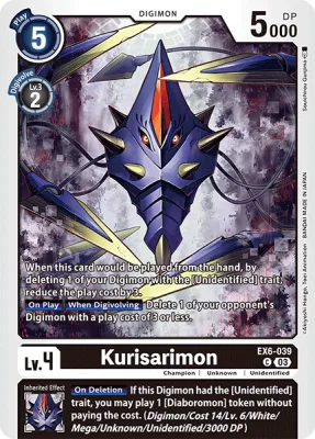 Kurisarimon, Digimon card EX6-039