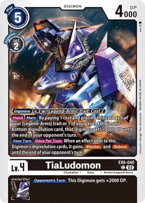 TiaLudomon, Digimon card EX6-040