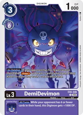 DemiDevimon, Digimon card EX6-046