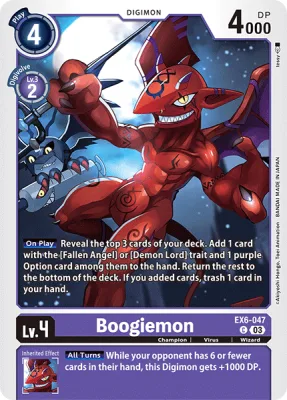 Boogiemon, Digimon card EX6-047