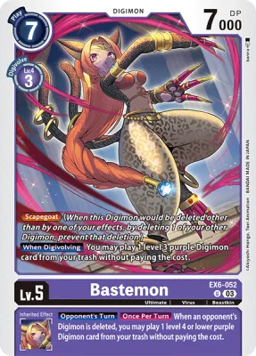 Bastemon, Digimon card EX6-052