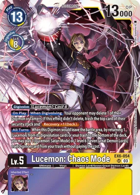 Lucemon: Chaos Mode, Digimon card EX6-054