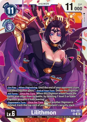 Lilithmon, Digimon card EX6-057